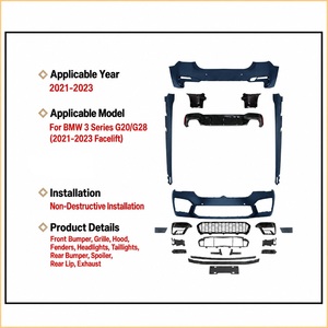 Kit carrosserie complet style M5 pour BMW Série 5 G30 G38 <span class=keywords><strong>2021</strong></span> <span class=keywords><strong>2022</strong></span> 2023, comprenant pare-chocs avant et arrière, capot et ailes. - Product Image 2