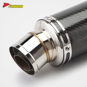 <span class=keywords><strong>Yoshimura</strong></span> Tubo de <span class=keywords><strong>Escape</strong></span> Universal para Motocicleta, Tubo de Fibra de Carbono de Acero Inoxidable de 60mm de Largo con Extremo Azul - Product Image 4