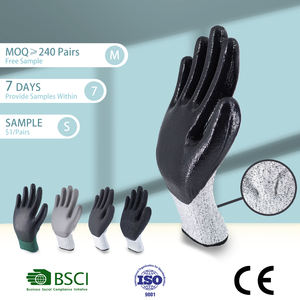 Venta caliente Cut-5 Hppe <span class=keywords><strong>PU</strong></span> Guantes anticorte Guantes de seguridad para la construcción Guantes recubiertos protectores antideslizantes resistentes a los cortes - Product Image 3