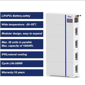 Deye ESS AI-W5.1-B LiFePO4 baterai 51.2V 100AH siklus dalam 5,12 kWh 10kWh 20kWh 30kWh baterai Lithium penyimpanan energi - Product Image 5