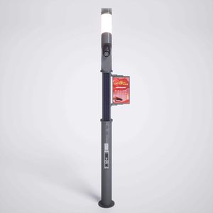 Jieyao thông minh đèn đường HD Máy ảnh Walkie-Talkie 4G IP65 6 mét cao cơ thể thép mạ kẽm dẫn 200W AC/pin tùy chọn - Product Image 4