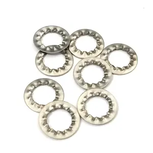 M3 - M30 Stainless Steel 304 DIN 6798 Type J Serrated Lock Washers With Internal Teeth