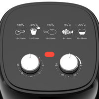 Friteuse à air électrique compacte 267153T CE/GS/ETL sans huile avec commande par bouton en plastique pour usage domestique