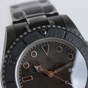 Đồng hồ nam tự động 40mm 5A màu đen tự động ngày Quay số màu đen sapphire kính xoay gốm bezel vít vương miện - Product Image 3