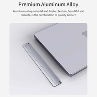Support d'ordinateur portable adhésif mince et invisible pour bureau, pliable, ergonomique, en aluminium, support de rehaussement durable pour ordinateur portable