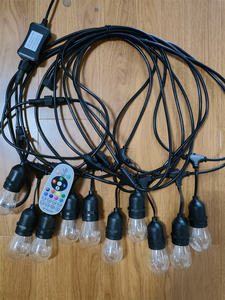 <span class=keywords><strong>Guirlande</strong></span> <span class=keywords><strong>lumineuse</strong></span> extérieure E27 de 100 m 50 m, éclairage feston, câble feston étanche, lumières de ceinture - Product Image 6