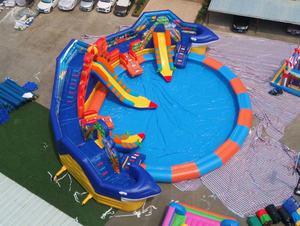 Grand parc aquatique gonflable flottant avec toboggan, parc aquatique avec parcours d'obstacles pour lac, piscine, mer, aire <span class=keywords><strong>de</strong></span> jeux aquatique pour adultes et enfants - Product Image 3