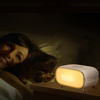 Lampe intelligente d'aide au sommeil personnalisée Veilleuse à LED orange Machine à sons naturels pour enfants