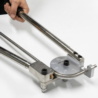 Dobladora manual de tubos industriales de alta relación 1/4" 10D de gran radio, herramienta OEM para doblar tubos de acero inoxidable para tuberías de salas limpias