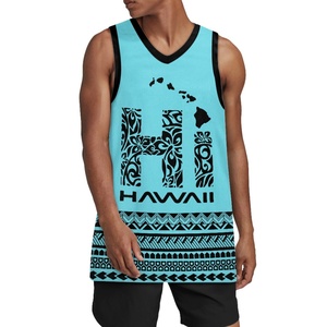 Vêtements polynésiens imprimés hawaïens personnalisés les plus vendus uniforme de basket-ball de sport décontracté pour hommes impression sur demande - Product Image 4