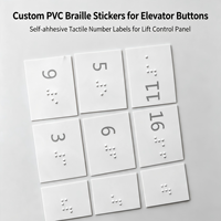 Autocollants en PVC Braille personnalisés, étiquettes tactiles pour boutons d'ascenseur, autocollants et entièrement personnalisables