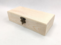 Logo personnalisé petit cadeau boîte en bois bouteille emballage boîtes à bijoux avec serrure boîte cadeau