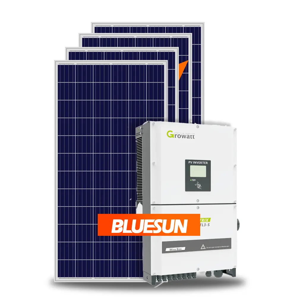 Bluesun 500Kw Solar Power System Grid Tie 500Kva 600Kva Solar Power Plant Solution Price For Industrial