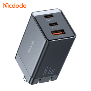 ที่ชาร์จ Mcdodo 153 67W 65W USB C แบบ US 45W 30W 20W GaN <span class=keywords><strong>MINI</strong></span> PD 3 พอร์ต ที่ชาร์จ USB C 65 วัตต์ สำหรับ iPhone, MacBook, <span class=keywords><strong>iPad</strong></span> และ Android - Product Image 1