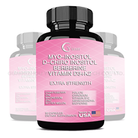 Complément alimentaire de haute qualité en capsules de mélange de poudre de myo-inositol et de D-chiro-inositol avec vitamine et acide folique pour l'équilibre hormonal