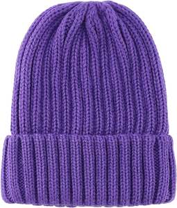 ABI หมวกบีนนี่ถักแบบมีกระดุมข้อมือ, หมวกสกีอะคริลิคยืดได้สำหรับฤดูหนาว - Product Image 6