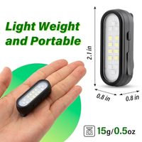 TSINYE Clip Light, lampe de poche lumineuse, lumière portable portable, lumière de course de nuit pour cyclisme, avertissement de camping en plein air, pêche
