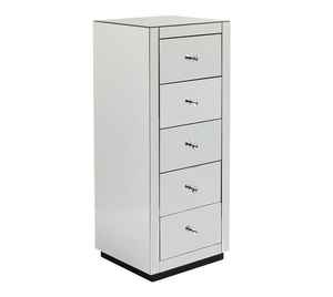 <span class=keywords><strong>Commode</strong></span> haute à <span class=keywords><strong>5</strong></span> <span class=keywords><strong>tiroirs</strong></span> en miroir argenté pour le rangement des vêtements, <span class=keywords><strong>commode</strong></span> de chambre à coucher - Product Image 3