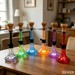 Cachimba Portátil de Plástico Tipo Recto con Luz LED y 1 Manguera, Ecológica, para Viajes y Uso en Bares - Product Image 5