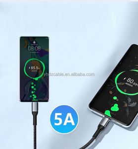 100WPD 2m 5A Fast Charging Type-C <b>to</b> Type-C Dual Connectors for Mobile Phones Laptops <b>Printers</b> Power Banks-Pure Copper Conductor - Product Image 4