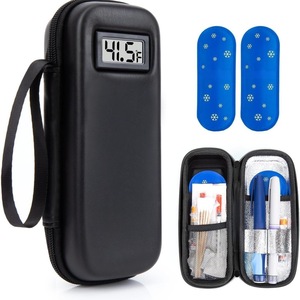 Youshares Insulin Cooler with Digital <b>Display</b> 7 Inch Travel Refrigerated Medicine Case with 2 TSA Ice Packs and Bag <b>Hook</b> - Product Image 1