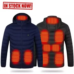 EN STOCK 5V veste chauffante 2 4 9 vêtements chauffants intelligents à capuche usb sécurité travail ski chasse hommes hiver veste chauffante extérieure