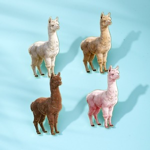 Lindos broches de esmalte de alpaca y <span class=keywords><strong>llama</strong></span>, broches de solapa de animales, decoración para mochilas y ropa, regalo de joyería - Product Image 2