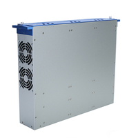 Kotak Kabinet Chassis Logam Aluminium Anodized Sandblasted 2U Kustom, Rak Kontrol PCB Elektronik Baja, Pemasangan di Rak, OEM