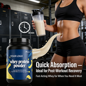 Approvisionnement direct usine : Isolat de <span class=keywords><strong>protéines</strong></span> de lactosérum en poudre, 25g de <span class=keywords><strong>protéines</strong></span>, faible en glucides, compatible Keto pour la gestion du poids et la récupération musculaire - Product Image 4