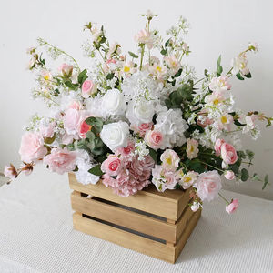 Розовые Искусственные цветы Свадебные Центральные элементы букет цветов для свадеб - Product Image 4