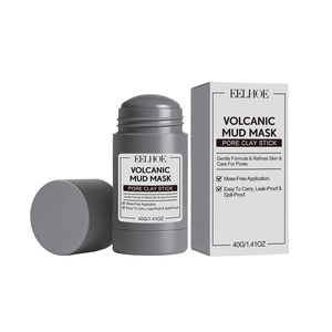 Mascarilla de Barro Volcánico en Barra 40g, Mascarilla de Arcilla Limpiadora Profunda para Puntos Negros y Piel Grasa, Purificante con Ácido Glicólico AHA, Portátil y sin Enredos - Product Image 1