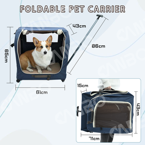 <span class=keywords><strong>Poussette</strong></span> pour chien CanboPet avec poignée réglable, pliable, avec <span class=keywords><strong>roues</strong></span> - Product Image 2