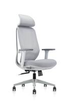 Appui-tête réglable blanc maille ergonomique dossier haut bureau chaise de bureau de jeu chaise d'ordinateur en maille