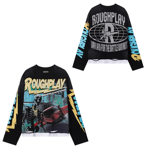 Hoodie Vintage Lengan Panjang Streetwear Kasual High Street Pria 2026 Berkualitas Tinggi 100% Katun Kasar dengan Efek Vintage yang Terlihat Usang - Product Image 2