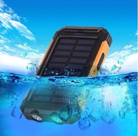 Chargeur portable personnalisé, batterie étanche 10000mAh 20000mAh, chargeur solaire portable, batterie externe, banques d'alimentation solaires 2021