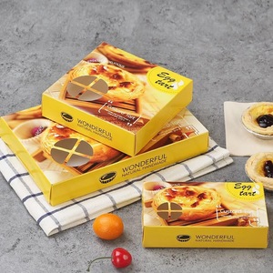 Egg Tart Packaging <b>Boxes</b> 2 4 6 Pieces Paperboard Rectangle Food Packaging Disposable Custom Order Accepted - Product Image 1
