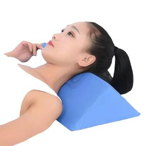 Coussin triangulaire ergonomique en éponge renforcée blanc et bleu pour le soutien du dos, idéal pour le fitness, la santé et le massage – Fournisseur direct usine - Product Image 2