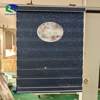 Persianas Enrollables Zebra Automáticas con Motor Silencioso, Control Inteligente por Aplicación WiFi, Doble Capa, Protección Solar para Día y Noche, Impresas para Ventanas de Hoteles
