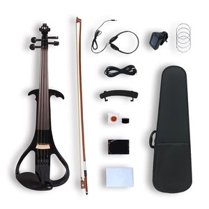 <span class=keywords><strong>Violín</strong></span> Eléctrico Acústico, <span class=keywords><strong>Electrónico</strong></span>, Hecho a Mano, Madera Maciza, Accesorio de Ébano para Examen de Grado, Rendimiento Profesional - Product Image 3