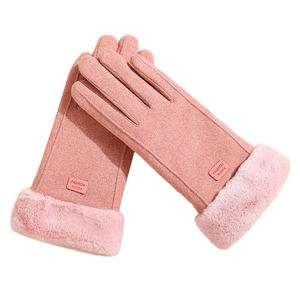Gants d'équitation d'hiver pour femmes, longueur poignet, chauds, en velours polaire épais, compatibles écran tactile, résistants au froid - Product Image 2