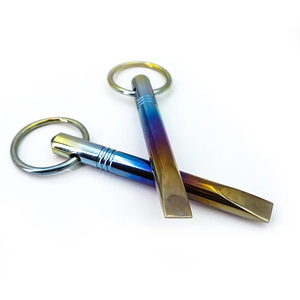 Multiherramienta de bolsillo para equipo al aire libre, barra de supervivencia EDC de titanio, con punta de titanio, para acampar y senderismo - Product Image 2