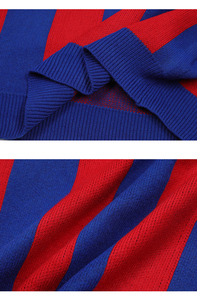 Maglione Personalizzato con Logo, Colletto a Polo a Righe, Ricamo, <span class=keywords><strong>Jacquard</strong></span>, <span class=keywords><strong>Maglia</strong></span> da Calcio Lavorata a <span class=keywords><strong>Maglia</strong></span> per l'Inverno - Product Image 4