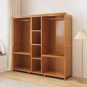 Armoire économique en bois massif à un niveau Nouveau style pour la maison Chambre à coucher à louer Assemblage simple nécessaire pour le salon - Product Image 6