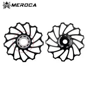 MEROCA <span class=keywords><strong>desviador</strong></span> de bicicleta <span class=keywords><strong>9V</strong></span> 10V 11V poleas de cerámica <span class=keywords><strong>desviador</strong></span> trasero Mtb poleas rueda rodamiento de cerámica bicicleta de montaña de carretera 11/13T - Product Image 2