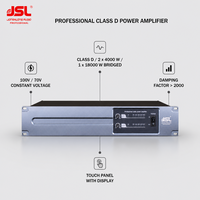 2 Kanallı D Sınıfı Güç Amplifikatörü 2x4000W 1x18000W Köprülenmiş 100V 70V Sabit Voltaj 2U Profesyonel Ses Amplifikatörü Canlı Ses