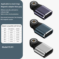 Adaptateur de charge magnétique intelligent pour bague connectée, Type C femelle, chargeur à contact 1 broche OTP 4mm en alliage d'aluminium, neuf, DOONJIEY NFC