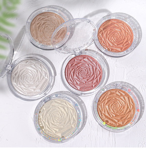 MLM Premium Rose Diamond Highlighter Powder <b>Shimmer</b> Glitter <b>Eyeshadow</b> Blush Palette Brightening Makeup Face Contour OEM Custom - Product Image 3