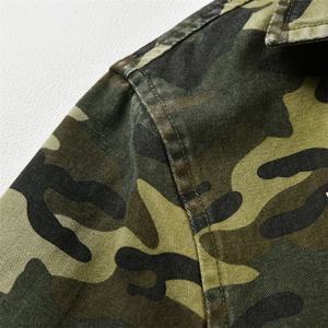 OEM Wholesale Custom Logo Cotton Washed Lightweight <b>Camo</b> <b>Men's</b> Shirt Twill <b>Jacket</b> - Product Image 5