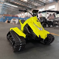 Motoneige électrique ETV-TANK polyvalente à chenilles, idéale pour les sports extrêmes et les terrains accidentés, avec capacité de montée à 60 degrés.