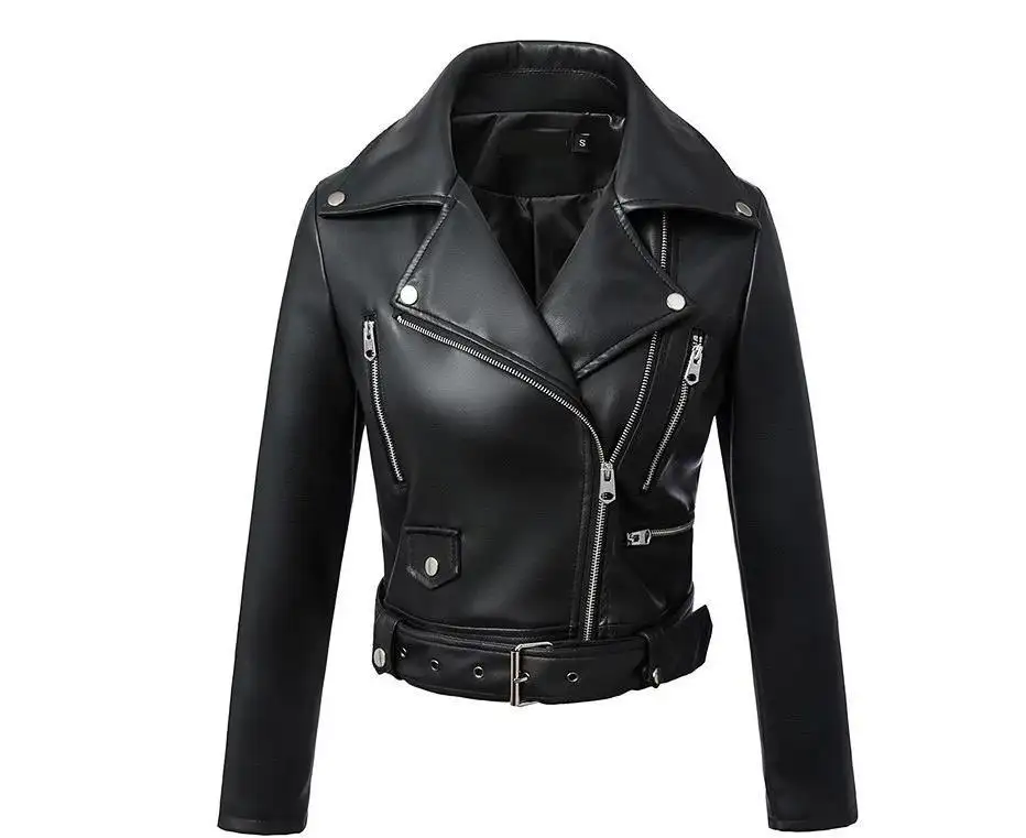 Men and women Leather Coat Fashion Leather Jackets Women's PU Leather Jackets Crop Coat